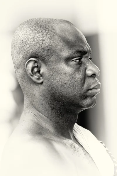Een profiel van de man uit ghana — Stockfoto
