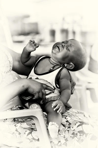 Kleines weinendes Baby aus Ghana — Stockfoto