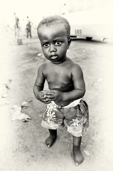 Een foto van een jongetje uit ghana — Stockfoto