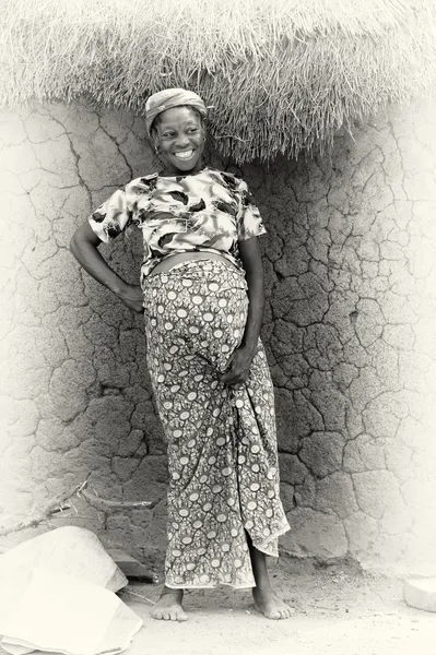 Portret kobiety w ciąży z Ghany — Zdjęcie stockowe