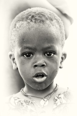 Little sweated boy from Ghana clipart