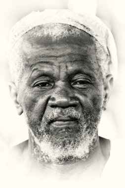 Gana dan yaşlı bir adam portresi
