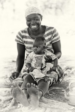 Smily mother and her son in Ghana