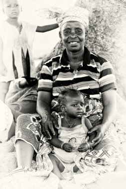 A Ghanaian grandmother and a baby