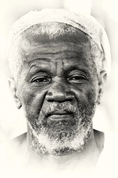 Een portret van een oude man uit ghana — Stockfoto