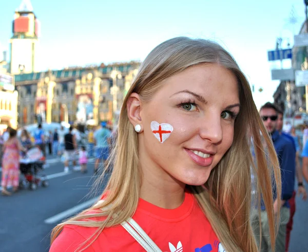 Nice English football fan — Stock Photo, Image