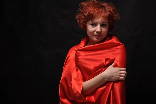 Girl in Red — Stock Photo, Image