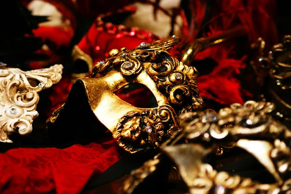 Velencei maszkok, közelről — Stock Fotó