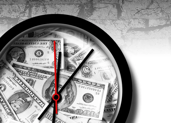 Horloge en dollars Images De Stock Libres De Droits