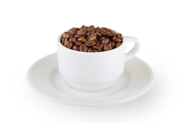 Deckel Kaffeebohnen — Stockfoto