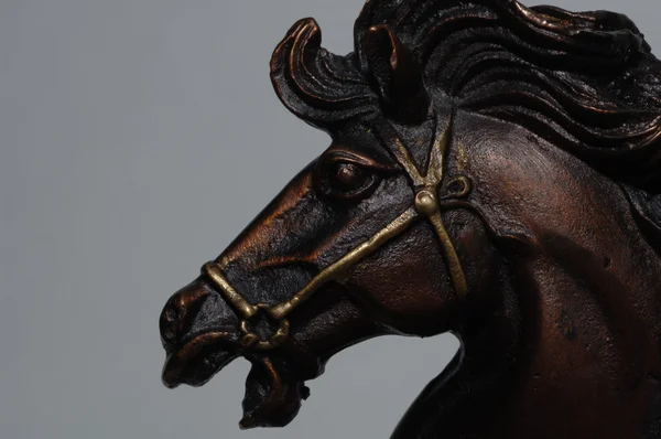 Pferdekopf aus Bronze Stockfoto