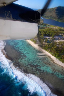 bora Bora havadan görünümü.