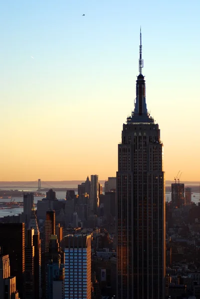 ดวงอาทิตย์ตกในนิวยอร์ก — ภาพถ่ายสต็อก