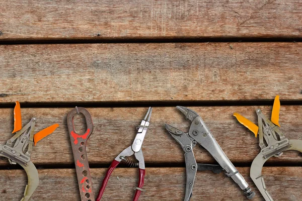 stock image Workshop Tool on wooden wall