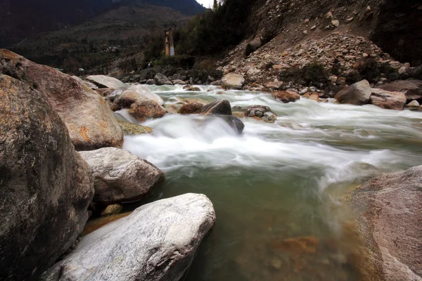 stock image Waterfall, Lake, Lachungchu River in Sikkim, India