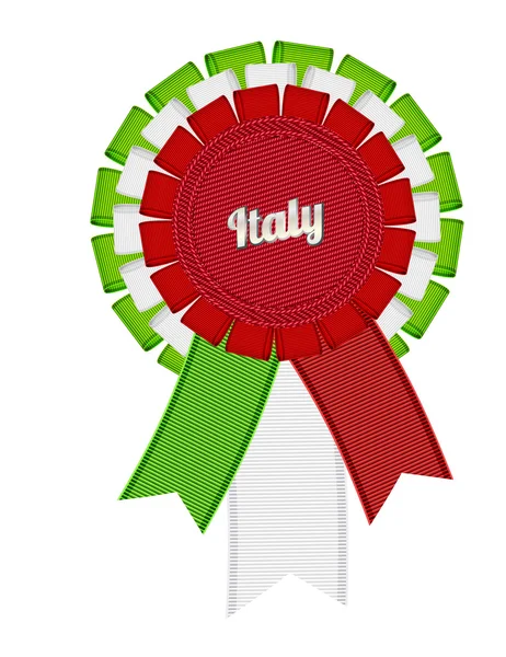 Roseta de cinta de Italia — Vector de stock