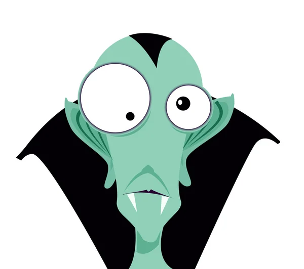Vampiro dos desenhos animados verde engraçado — Fotografia de Stock