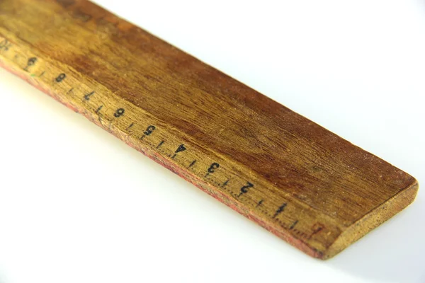 Dřevěné pravítko — Stock fotografie