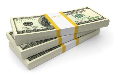 Dollar bills stacks clipart