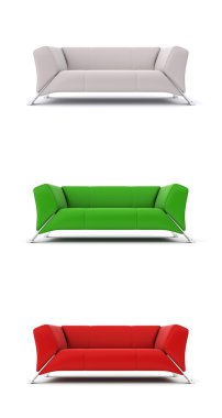 Colored sofas clipart