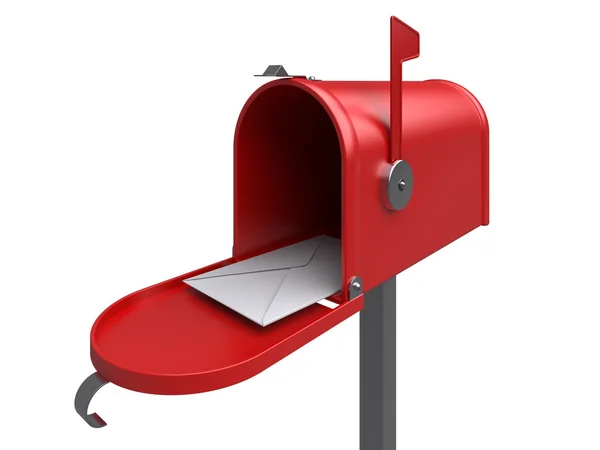 Mailbox with letter — Stock Photo, Image