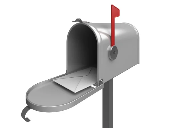 Mailbox with letter — Stock Photo, Image