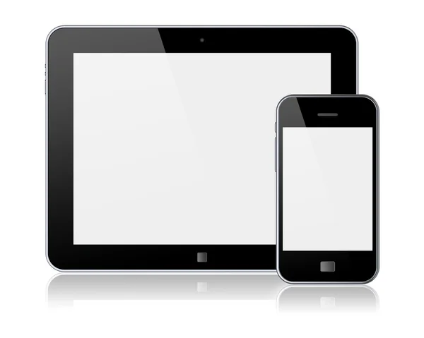 Tablet PC und Smartphone — Stockfoto