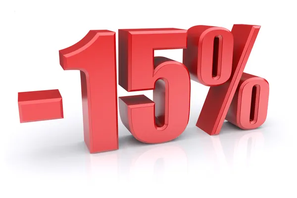 15 por cento desconto — Fotografia de Stock