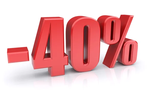 40 por cento desconto — Fotografia de Stock