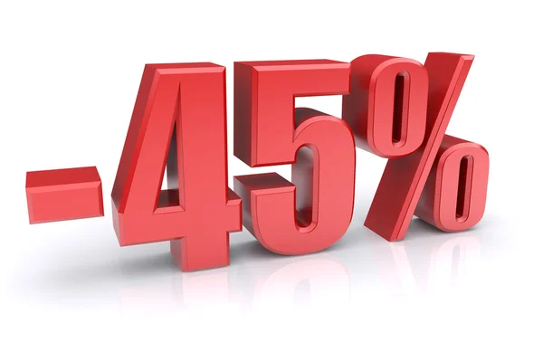 45 percent discount — Stock Photo, Image