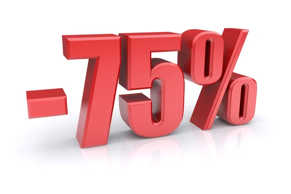 75 percent discount — Stock Photo, Image