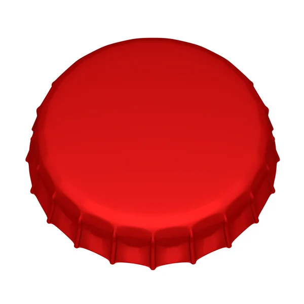 Röd öl cap — Stockfoto