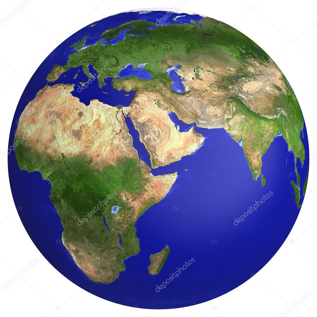 Earth planet globe map