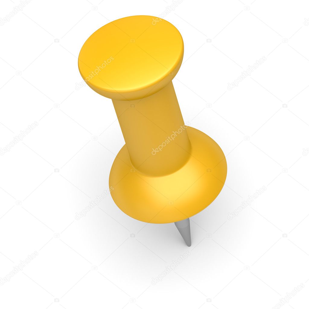 Yellow thumbtack