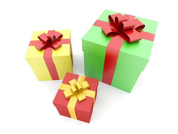 stock image Isolated boxes with gifts