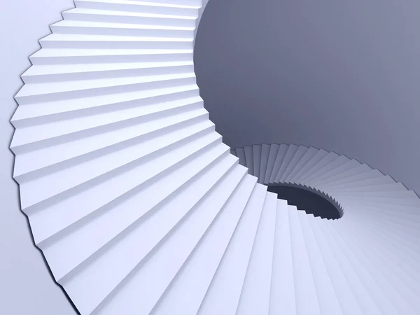 Абстрактная спиральная лестница — стоковое фото