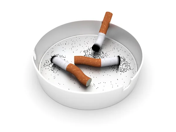 stock image Ashtray with cigarette butts