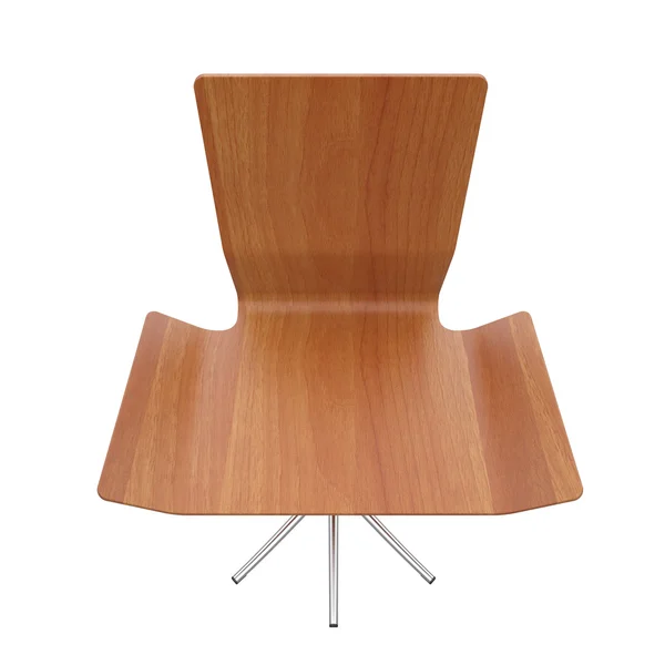 Izolované moderní dřevěná židle — Stock fotografie