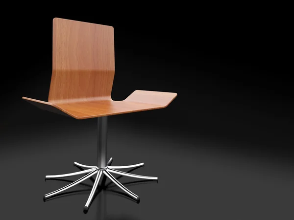 Cadeira moderna em um fundo preto — Fotografia de Stock