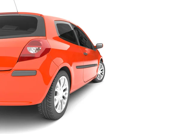 Rotes Auto isoliert auf weiß. 3D-Illustration — Stockfoto