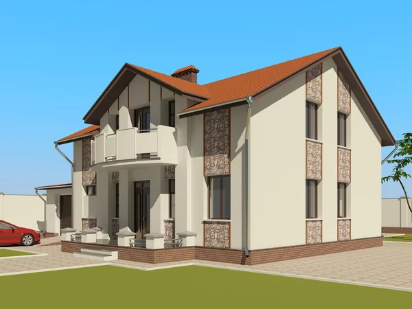 stock image 3D sketch of the house