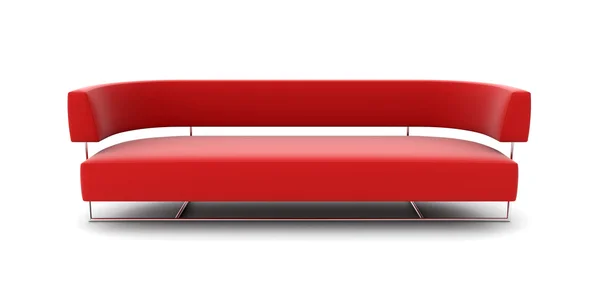Απομονωμένος κόκκινος καναπές — Φωτογραφία Αρχείου