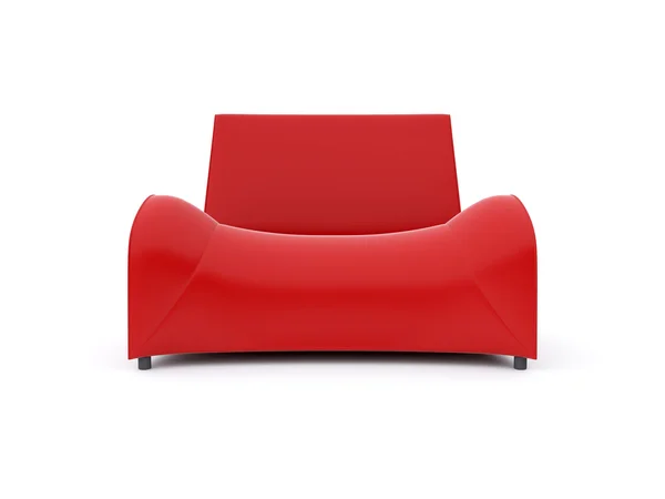 Ізольована червоний стілець — стокове фото