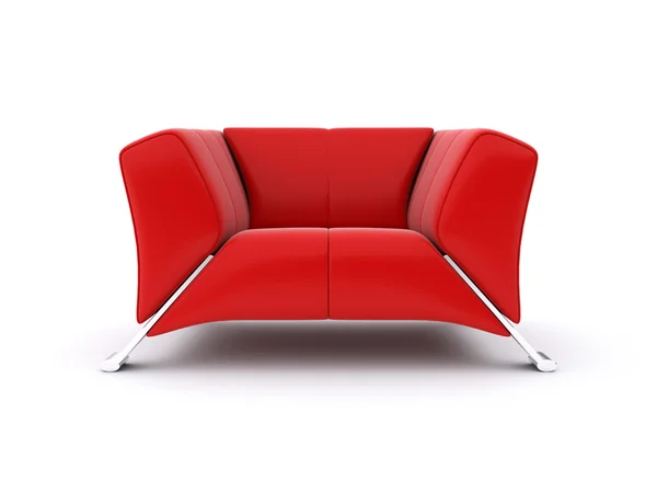 Изолированное красное кресло — стоковое фото