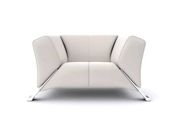Cadeira branca isolada — Fotografia de Stock