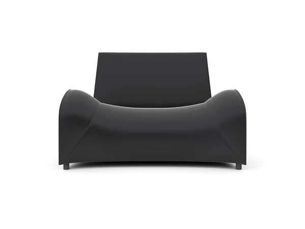 Isolierter schwarzer Stuhl — Stockfoto