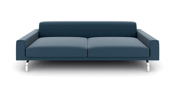 Изолированный черный диван — стоковое фото