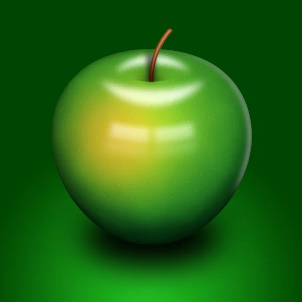 stock image Fresh green apple on a green background