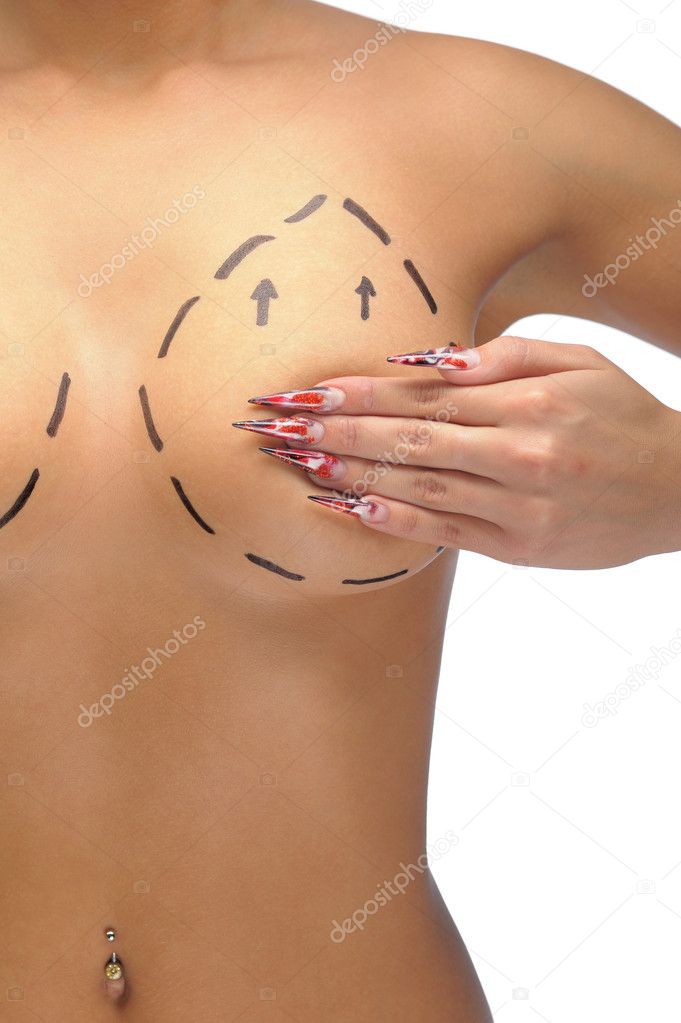 Close up of caucasian woman chest looking for - Stock Photo [86173729] -  PIXTA