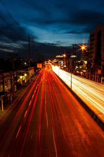 Estrada à noite — Fotografia de Stock